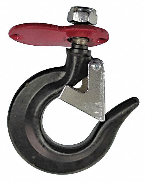 Top Hook Assembly: Electric Chain Hoists, 500 lb Compatible Load Capacity, 2KEL1
