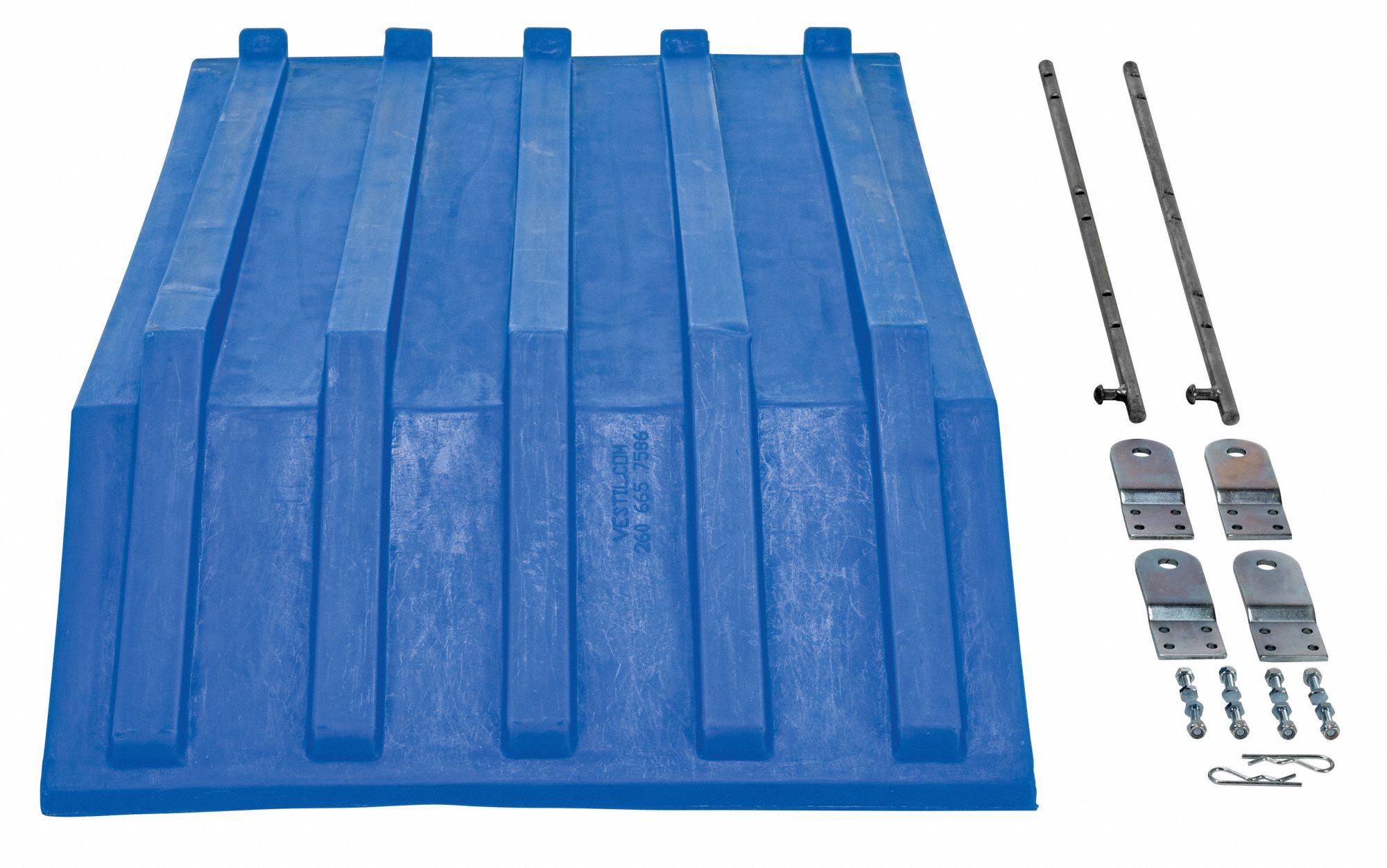 GRAINGER APPROVED Hopper Lid, Hardware Installed, Blue, 40 1/4 in x 21