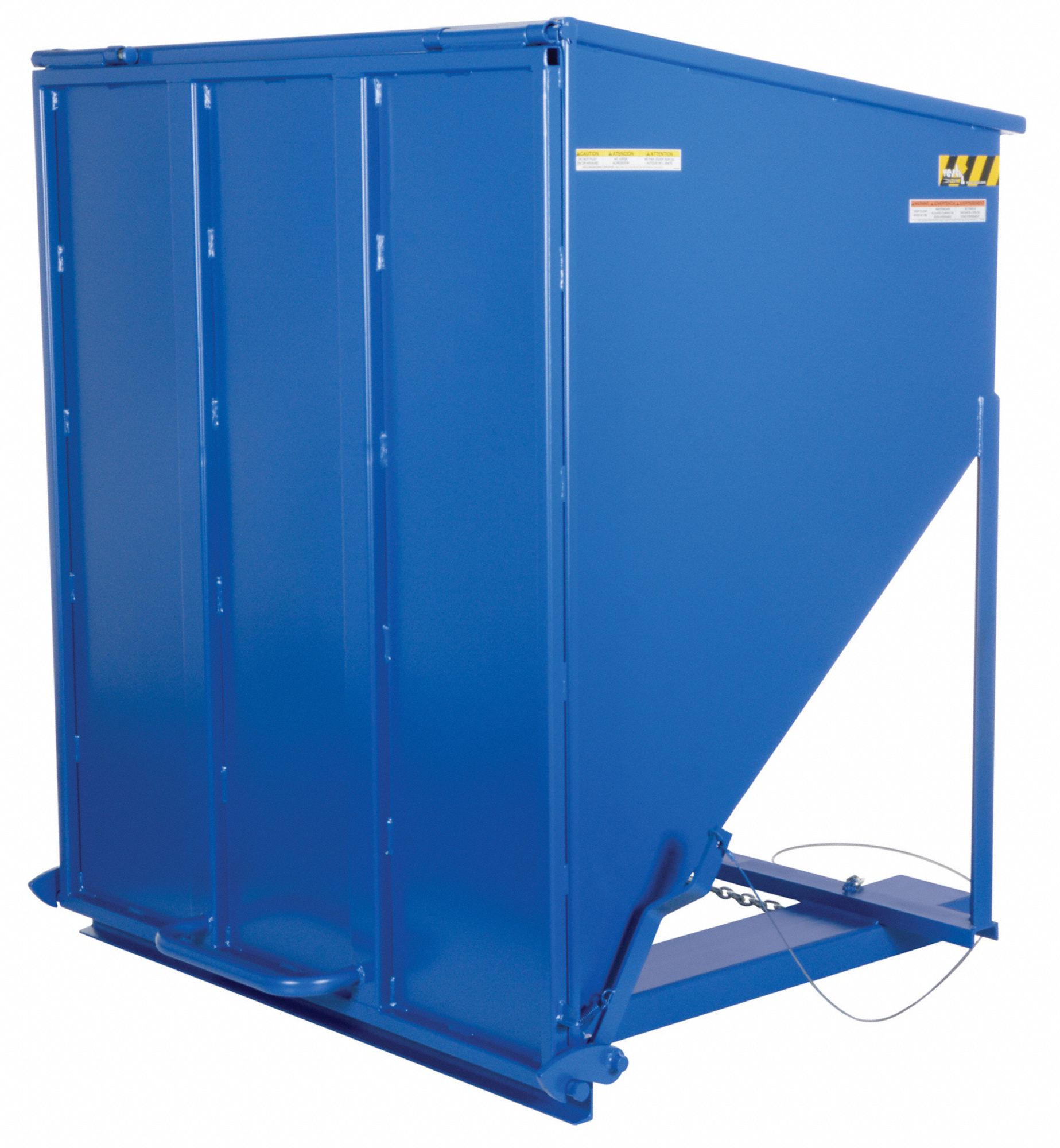 GRAINGER APPROVED Chute Hopper, Hopper Capacity 2 cu yd, 52 inL x 56 1