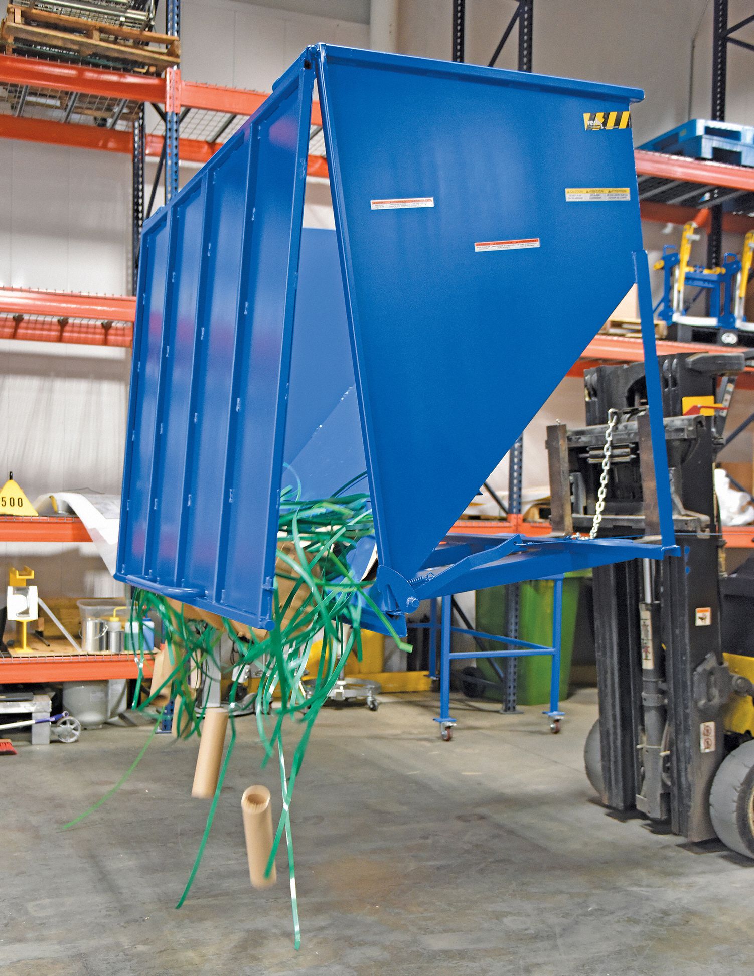 GRAINGER APPROVED Chute Hopper, Hopper Capacity 3 cu yd, 52 inL x 81 1