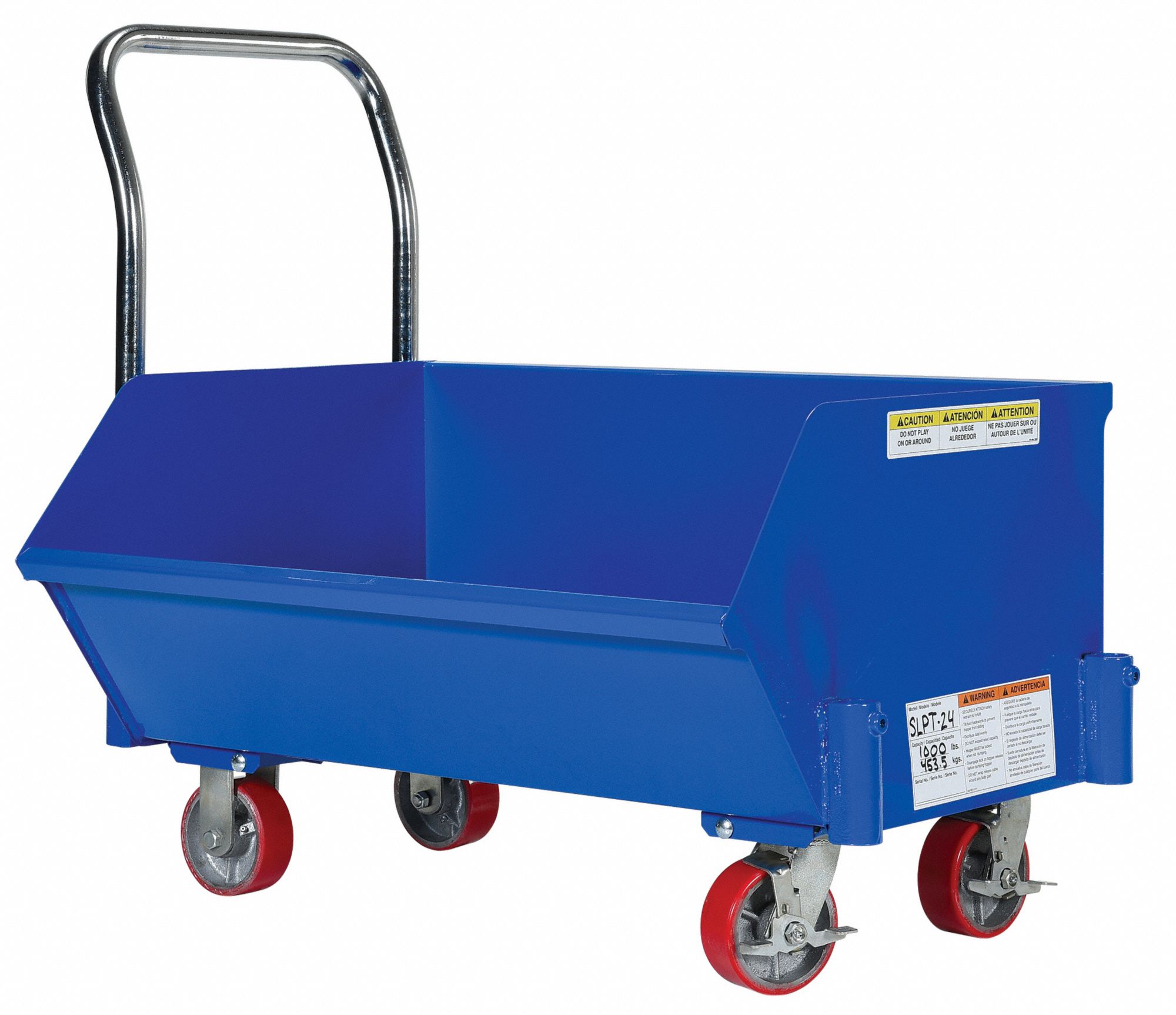 VESTIL LowProfile Hopper Truck, Cubic Foot Capacity 6.7 cu ft, Load