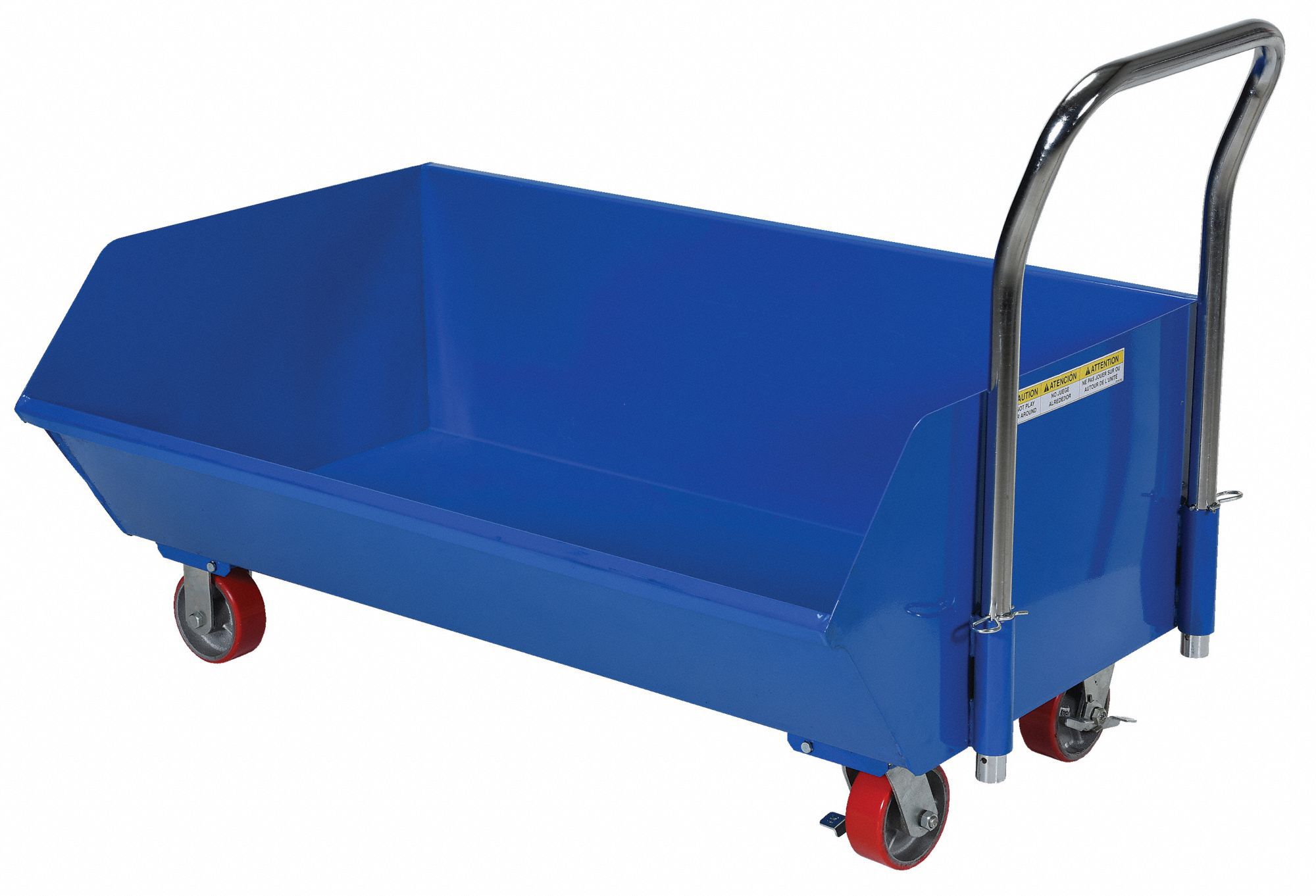LOW-PROFILE HOPPER TRUCK, 9 CU FT CAPACITY, 1,000 LB LOAD CAPACITY, BLUE