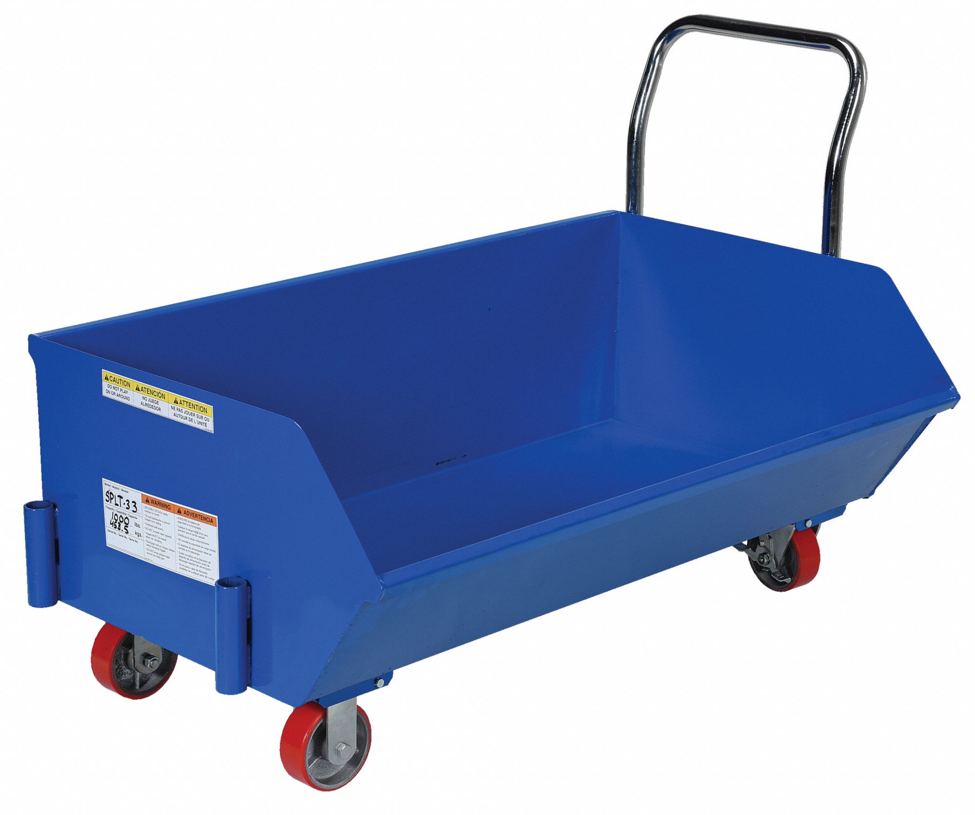 VESTIL LowProfile Hopper Truck, Cubic Foot Capacity 9.0 cu ft, Load
