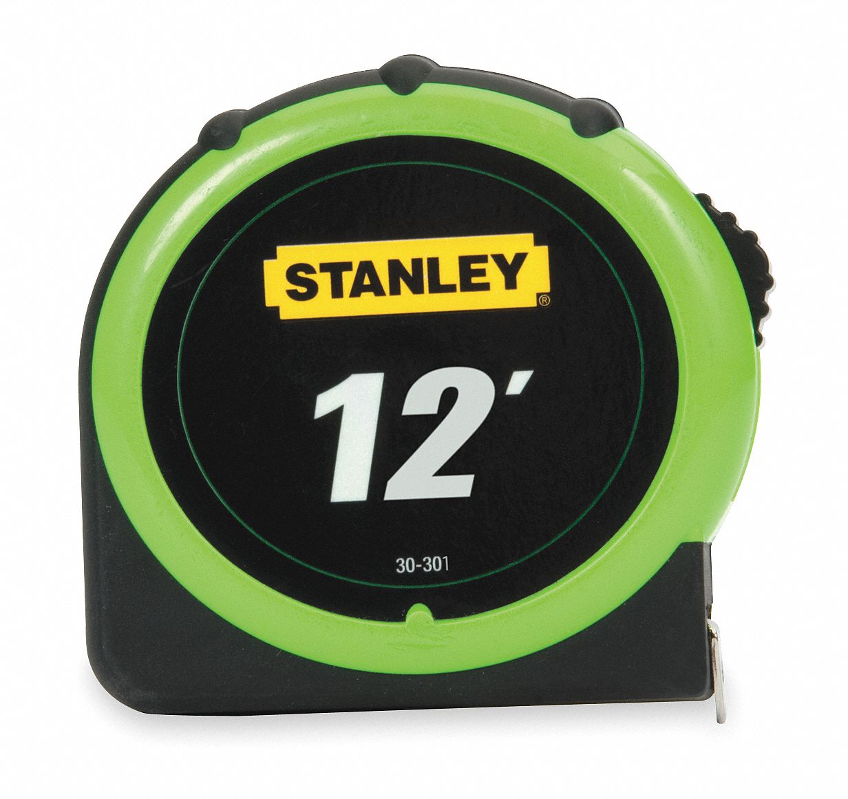 12 ft. Steel Tape Measure, Green/Black Grainger