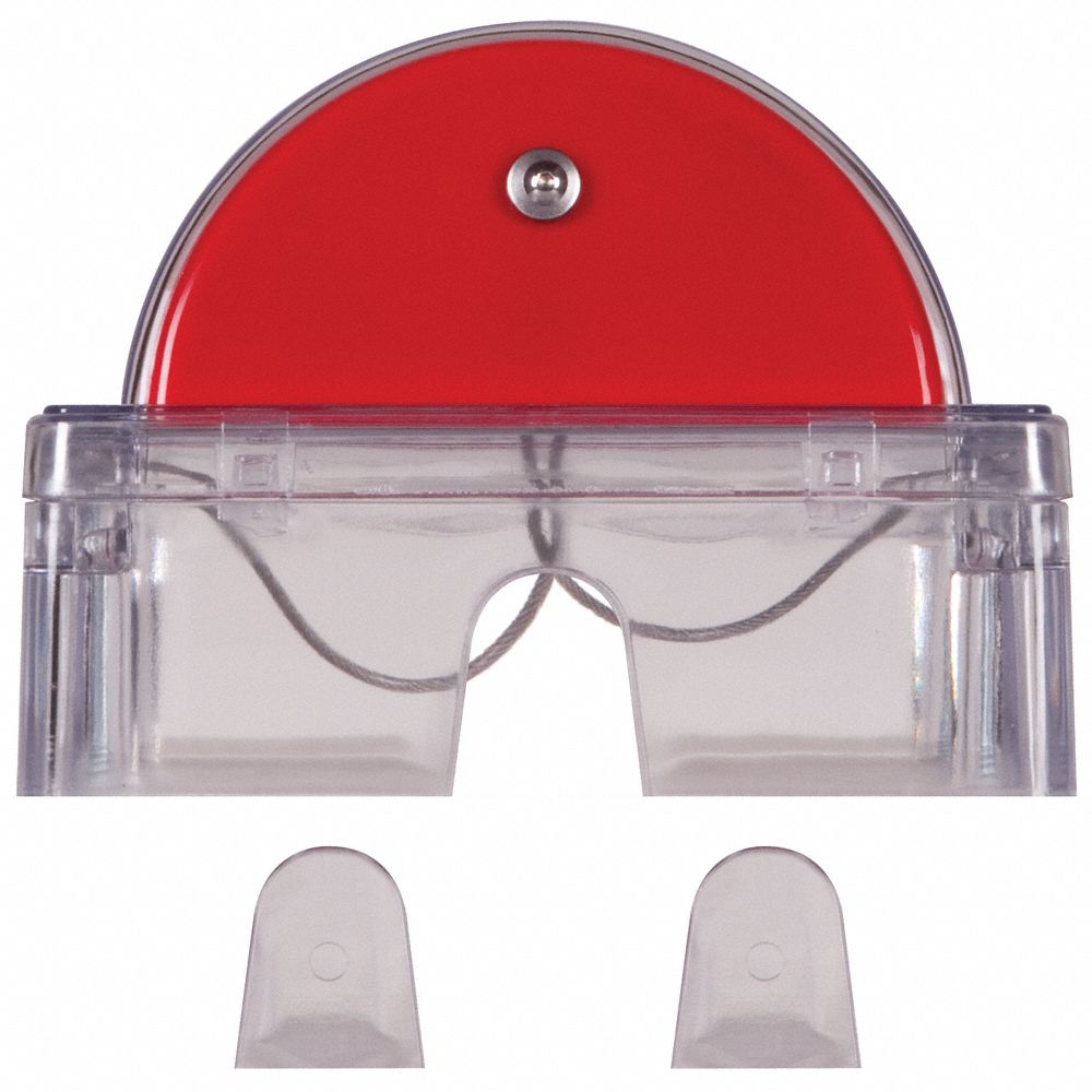 SAFETY TECHNOLOGY INTERNATIONAL Pull Station Guard Polycarbonate, Surface, Open, Clear, 8 7/8