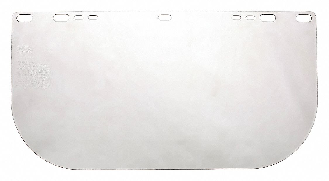 Face Shield Visor: 15 1/2 in Overall Wd, 8 in Overall Ht, 0.04 in Overall Thick