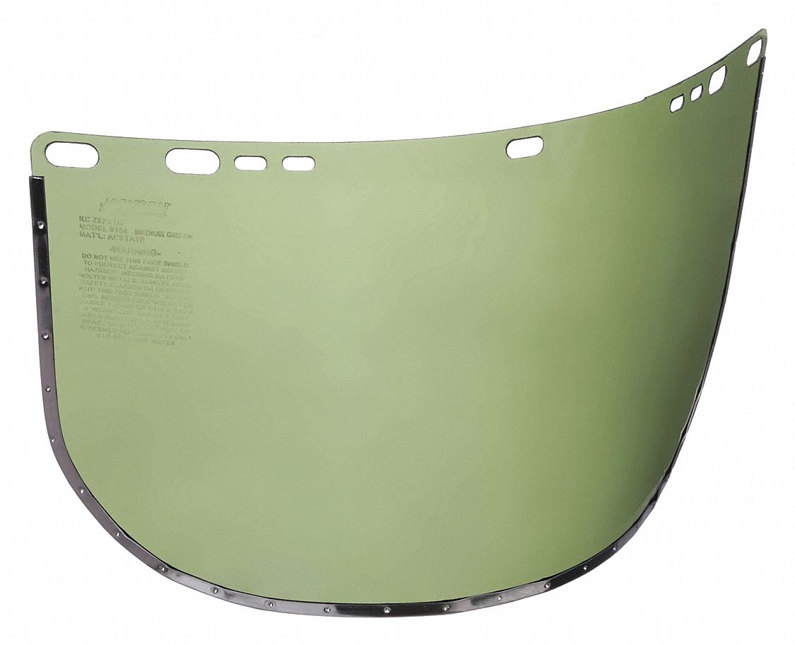 Face Shield Visor: 15 1/2 in Overall Wd, 8 in Overall Ht, 0.04 in Overall Thick
