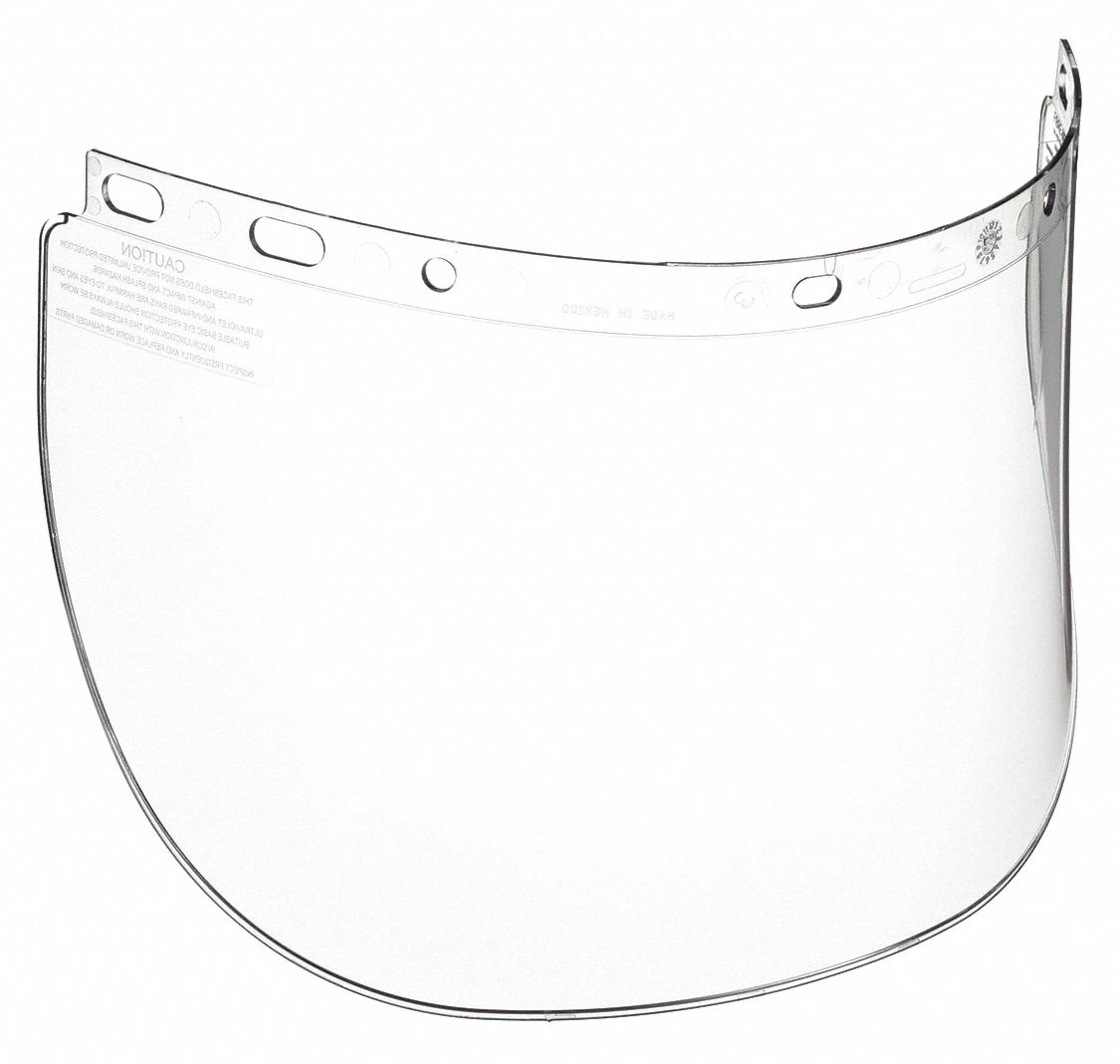 FACESHIELD VISOR, CLEAR, PC, CSA, 16½ X 8 X 0.06 IN, FOR USE WITH F400/F500