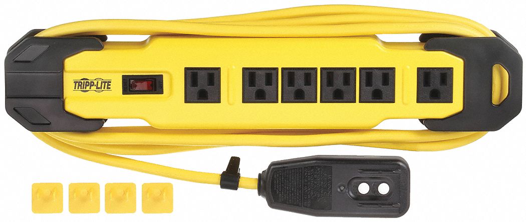 Plug-In GFCI with Cord: 9 ft Cord Lg, 15 A Max. Amps, 120V AC, NEMA 5-15P, NEMA 5-15R
