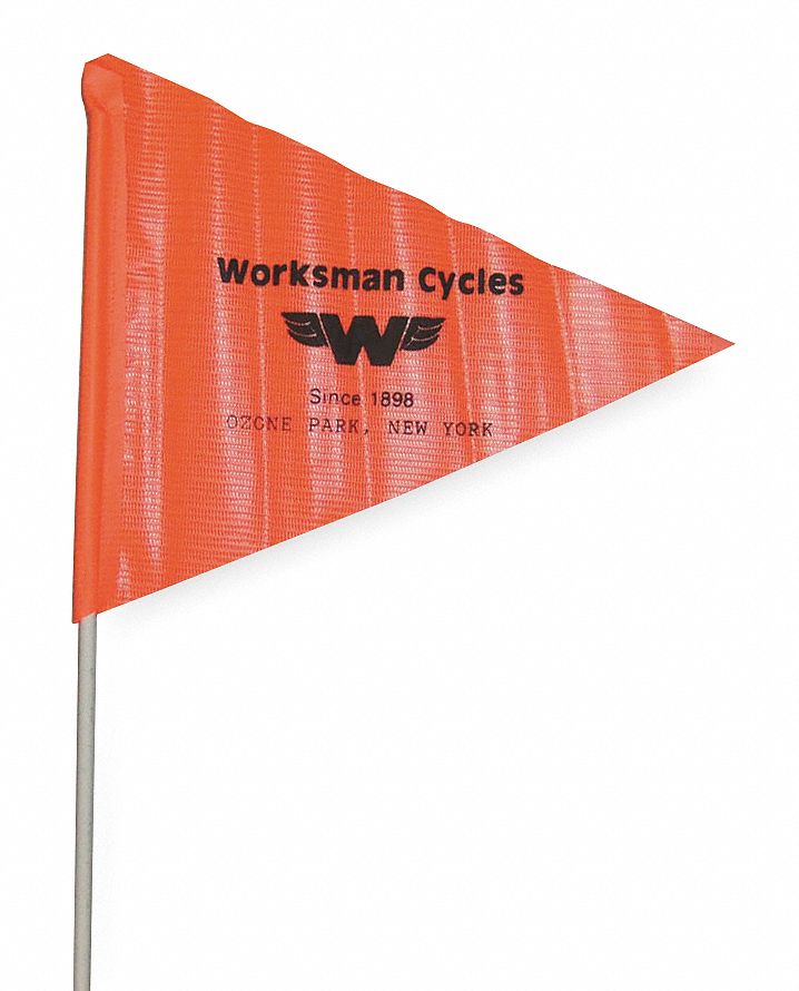 Safety Flag on Pole, 6 ft.: Mfr. No. M2626-CB-ORG, M2626-CB-ORG-L4M, INBORG or Any Bicycle