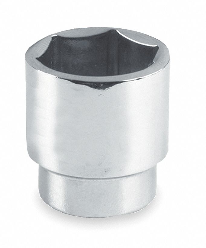 Socket: SAE, 3/8 in Drive Size, 11/32 in Socket Size, 6-Point, Std, Chrome, Not Tether Capable