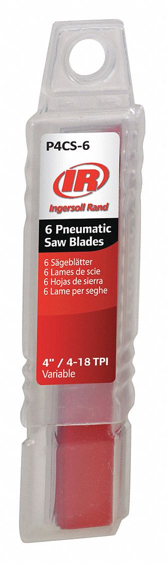 AIR-RECIPROCATING SAW BLADE, BI-METAL, 4X½X0.035 IN, 24 TPI, STRAIGHT, AL/WOOD, 6-PK