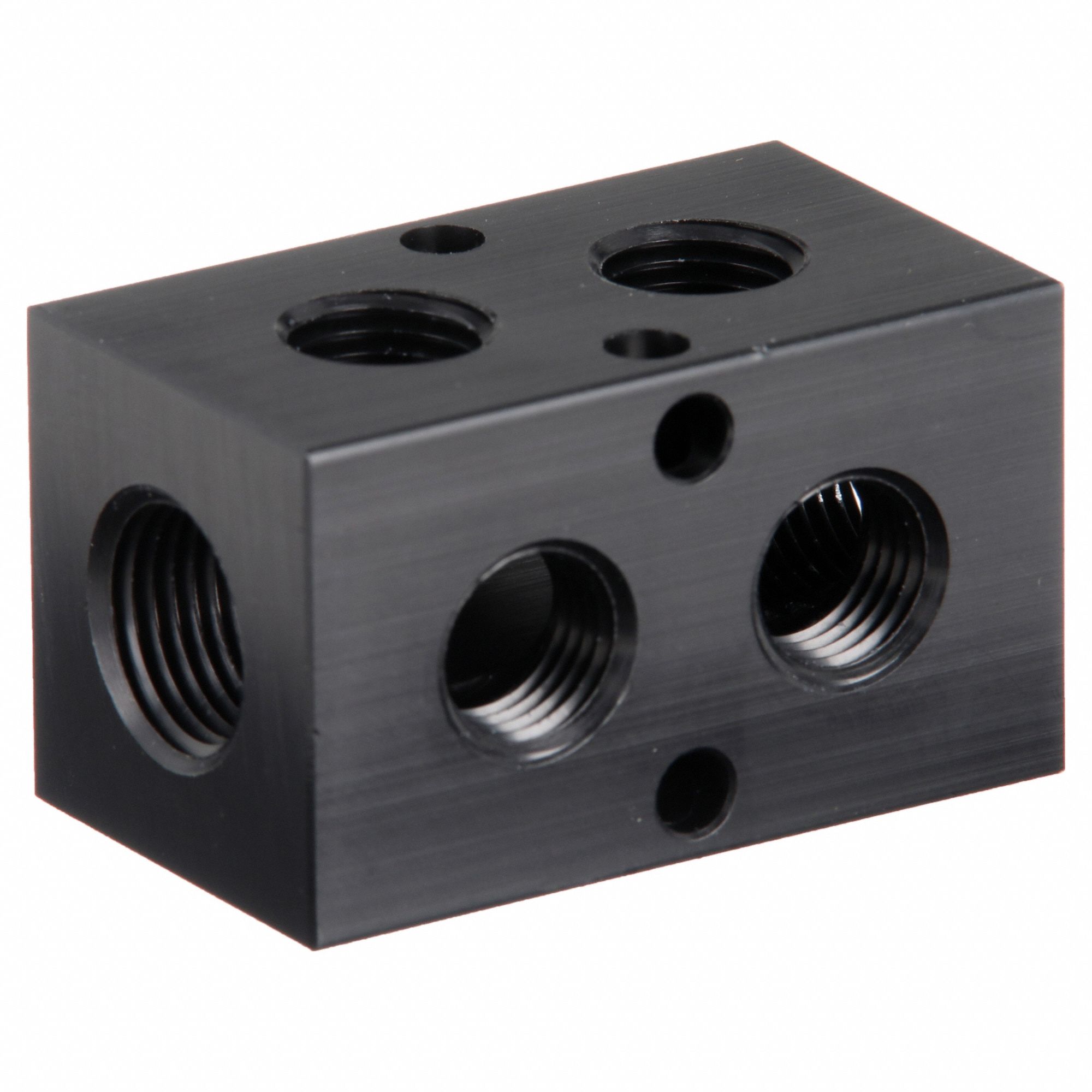 RightAngle, Black Anodized 6061 Aluminum, Manifold 2KHC6M202502