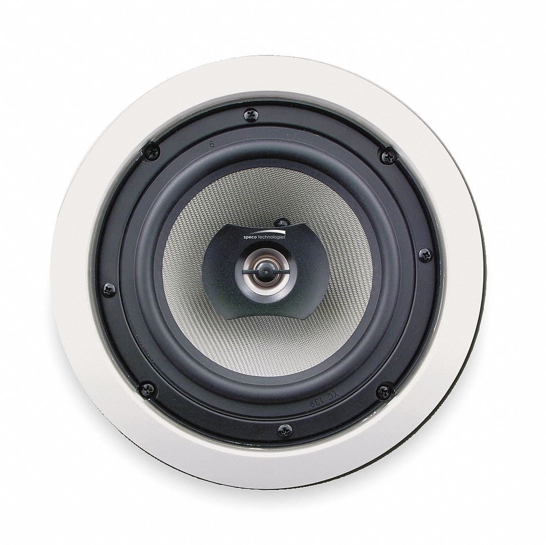 Speco Technologies In Ceiling Speaker 25 W Watt Rms 8 Ohm Impedance Ohms 6 3 8 In Overall Height In 2kjw7 Spcbc5 Grainger