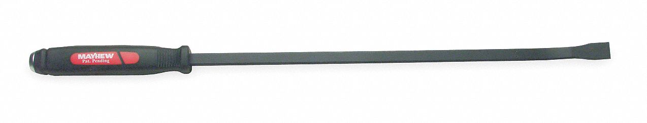 Screwdriver Handle Pry Bar: Chisel End, 25 in Overall Lg, 1/2 in Bar Wd, 1 1/2 in End Wd, T No