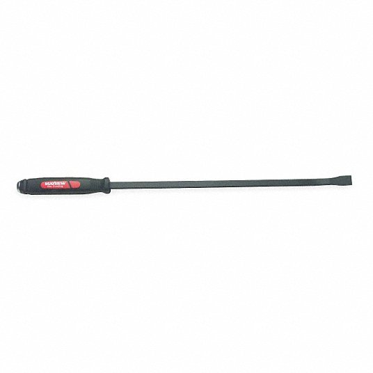 Screwdriver Handle Pry Bar: Chisel End, 31 in Overall Lg, 1/2 in Bar Wd, 1 1/2 in End Wd, T No