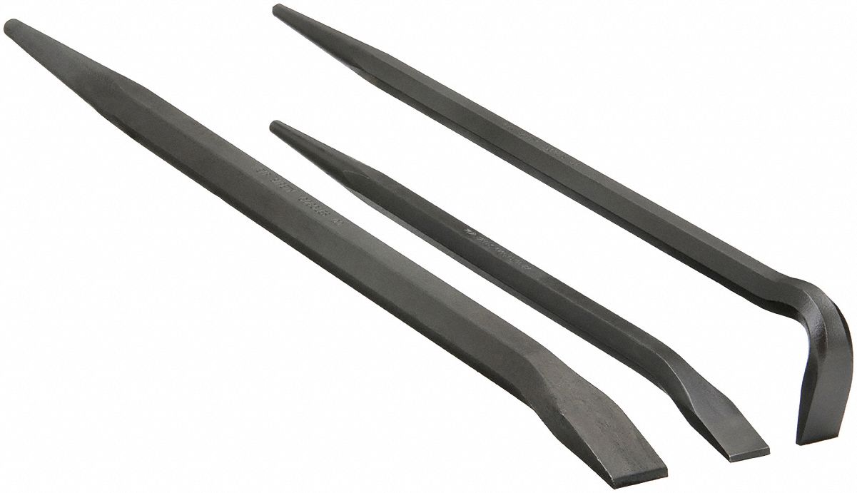 Chisel End, 14 in_16 in_20 in Overall Lg, Line Up Pry Bar Set - 2KKU9|61306  - Grainger