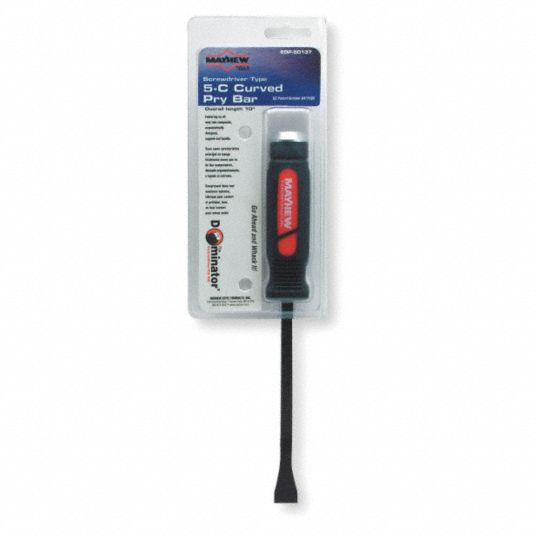 DOMINATOR Pry Bars, Screwdriver Handle Pry Bar, Overall Length 10 in