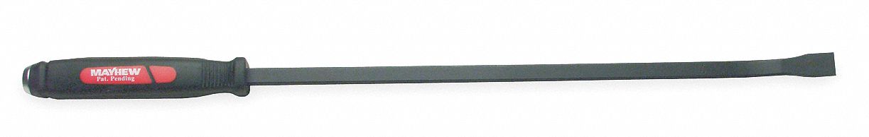Screwdriver Handle Pry Bar: Chisel End, 25 in Overall Lg, 1/2 in Bar Wd, 1 1/2 in End Wd, T No