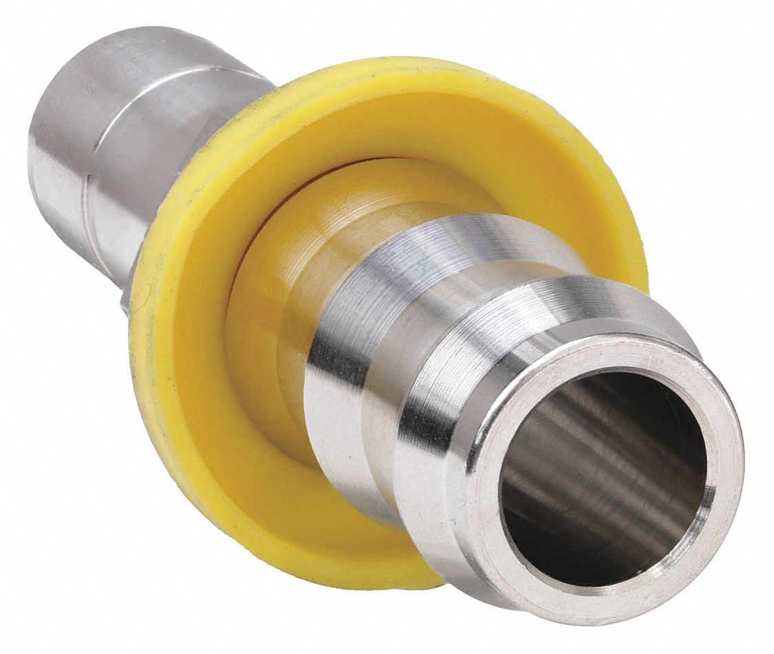 PARKER Barbed x PushLok Adapter, 316 Stainless Steel, 1/2 in Barb Size