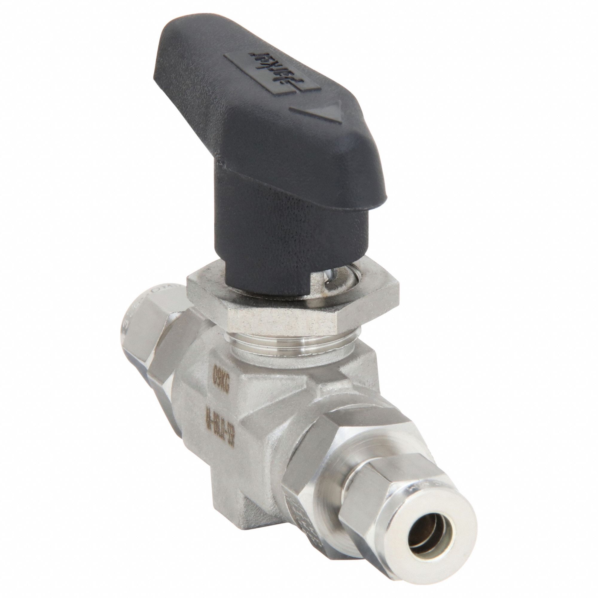 Manual Two-Way Ball Valve: 1/4 in, 316 Stainless Steel, Straight, Sweat x Sweat, Three-Piece