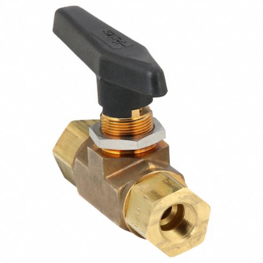 PARKER, 3/8 in, Brass, Manual Two-Way Ball Valve - 2KLA9|6F-B8LJ2-BP ...