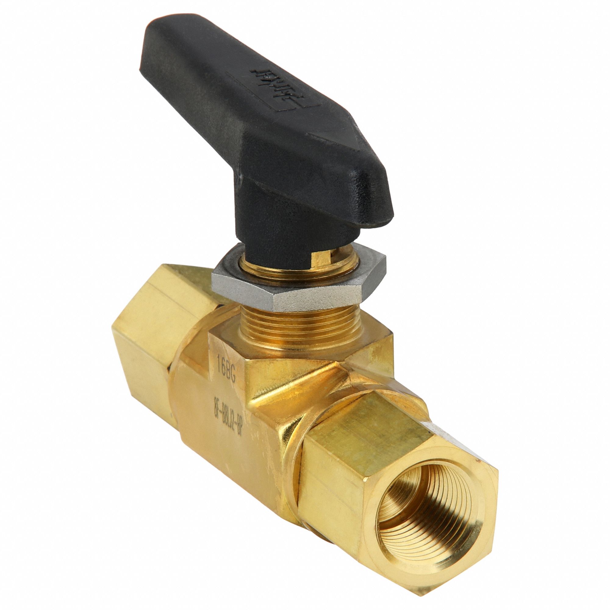 PARKER, 1/2 In, Brass, Manual Two-Way Ball Valve - 2KLC1|8F-B8LJ2-BP ...