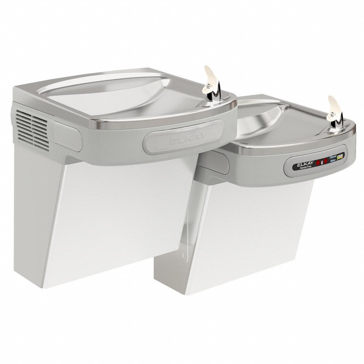 ELKAY, OnWall, Refrigerated, TwoLevel Drinking Fountain 2KLF7