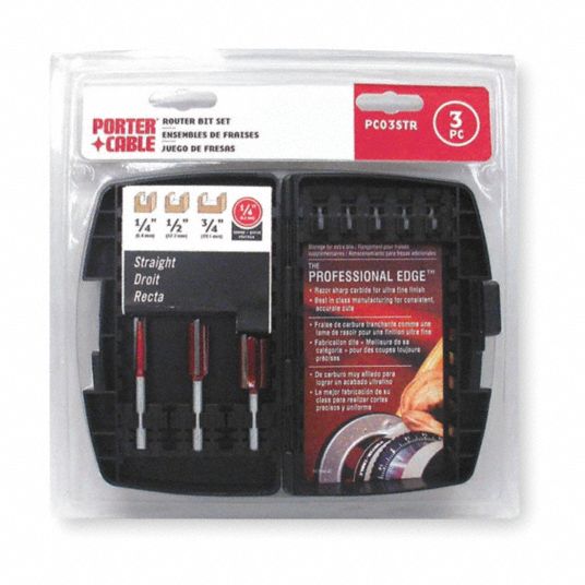 Router Bit Set, Number of Pieces 3 - Grainger