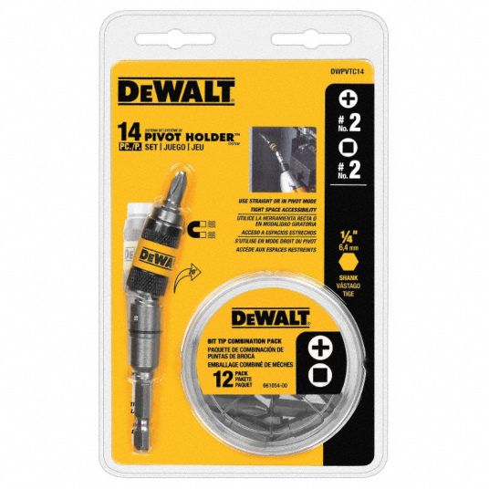 DEWALT Pivot Holder and Bit Set 14 No. of Pieces Pivot Holder