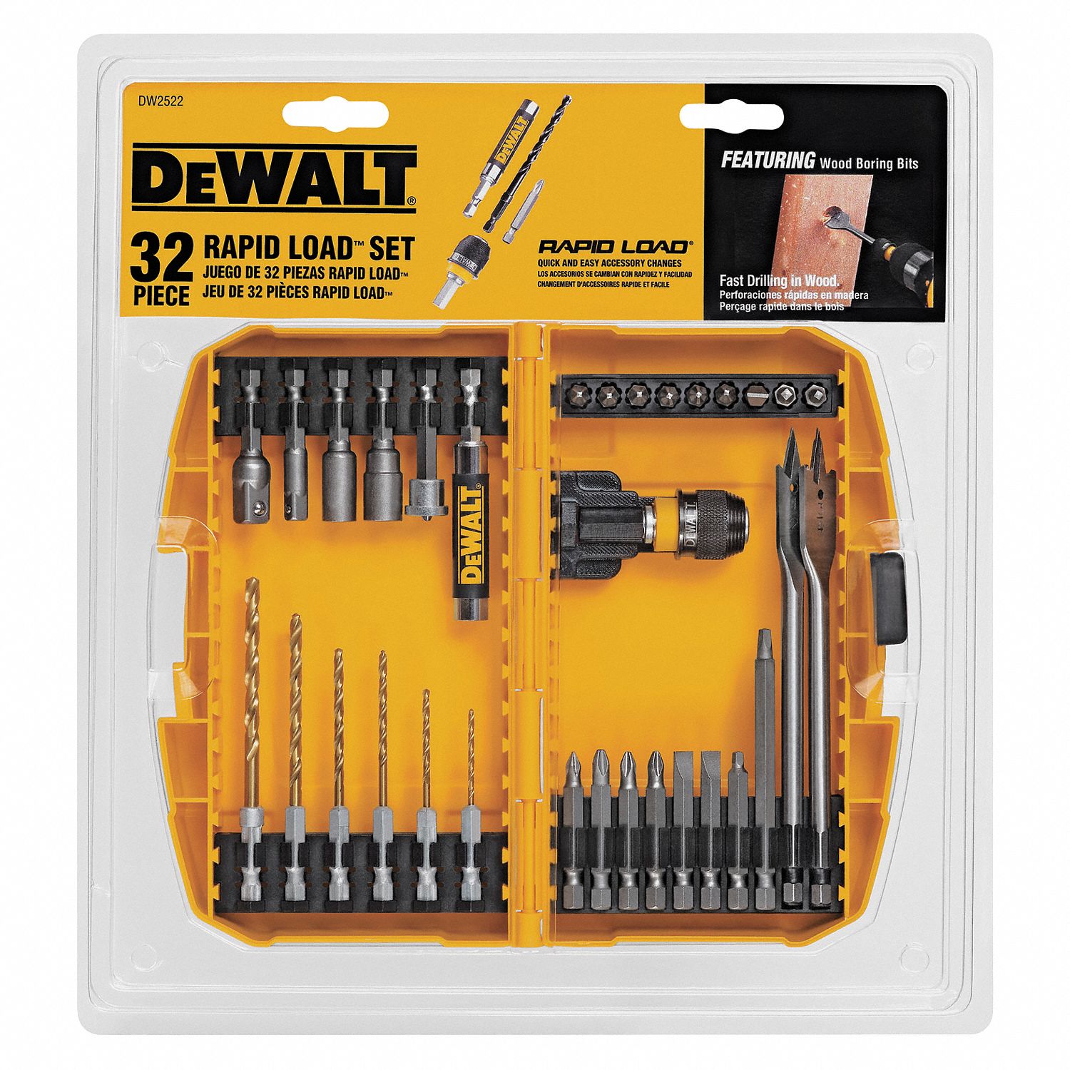 DEWALT Screwdriver Bit Set Screwdriver Bit Set 1 4 in Hex Shank Size S2 Steel 32 No. of Pieces