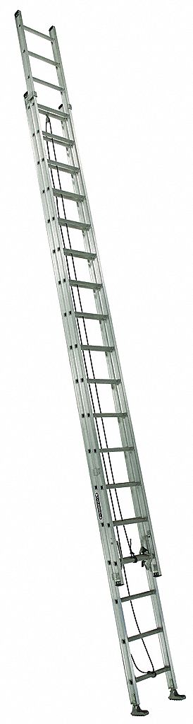 LOUISVILLE, 36 ft Ladder Size, Aluminum, Extension Ladder - 2KMC1 ...