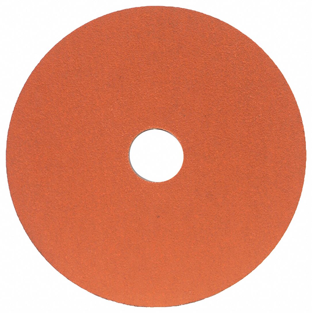 NORTON Fiber Disc 4 1/2 in Disc Dia, 80 Abrasive Grit, Coarse, Fiber