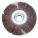 FLAP WHEEL, 8 IN DIAMETER X 1 IN W, 1 IN ARBOUR, ALUMINUM OXIDE, P120 GRIT, X WEIGHT COTTON, R369