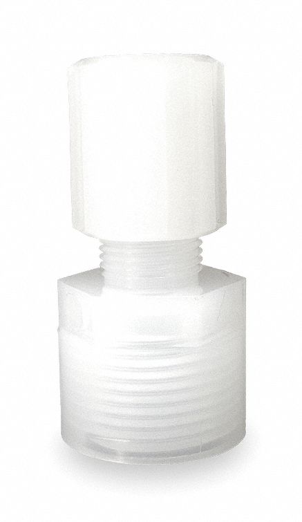 Strt PFA FNPT 1/2 in Tube 1/2 in