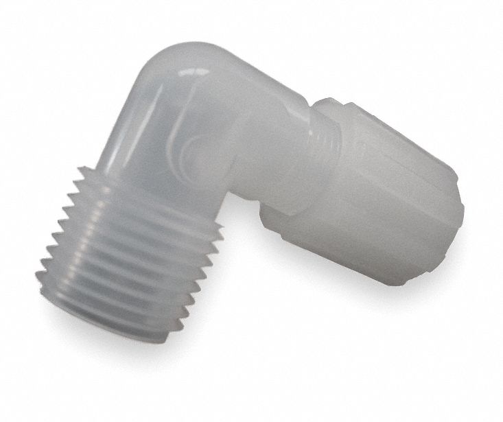 Elbow PFA MNPT 1/4 in Tube 1/2 in