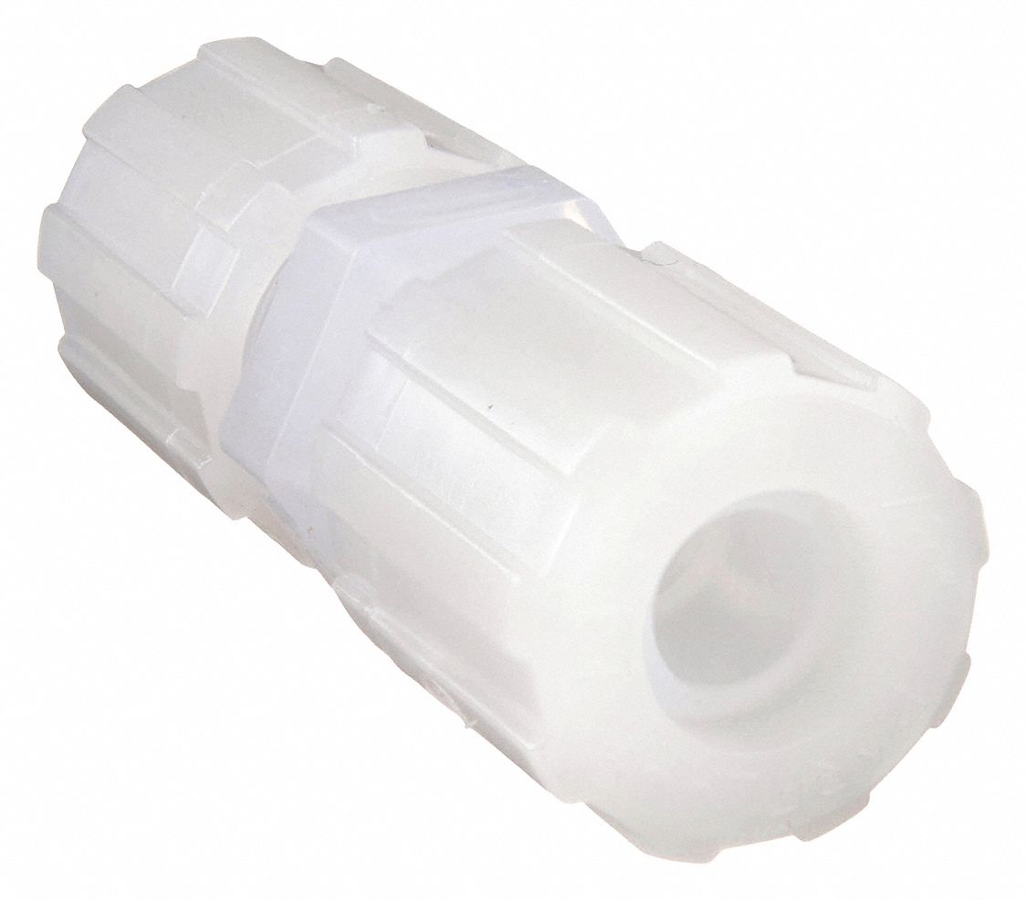 Flared Fitting Elbow: 1/2 in OD x 1/2 in OD Fitting Size, Flared, PFA