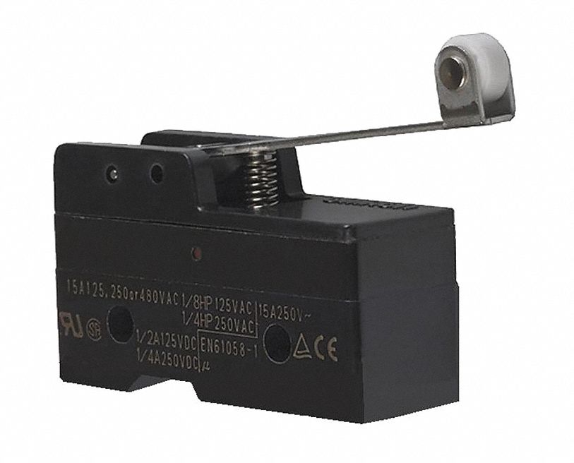 SNAP ACTION SWITCH, HINGE ROLLER LEVER ACTUATOR, 1NO/1NC, SOLDER