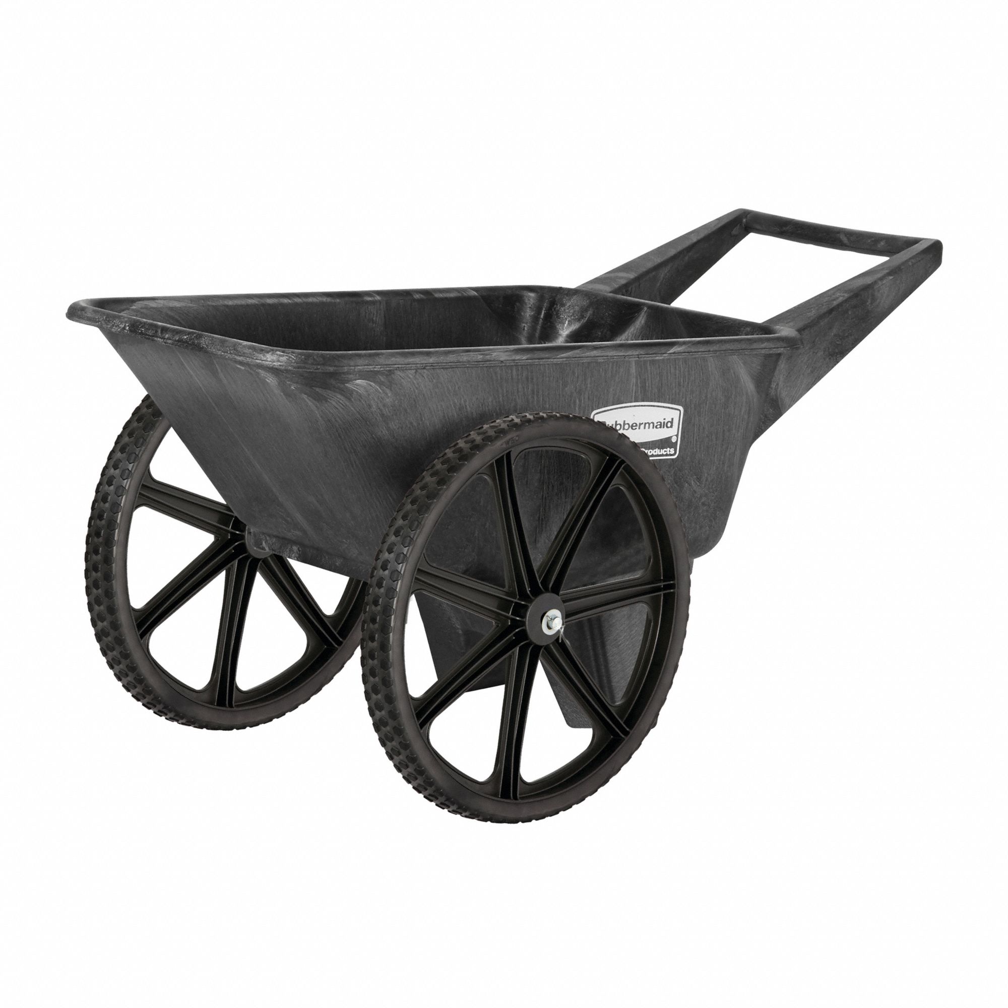 Rubbermaid® Black Utility Cart with Pneumatic Wheels - 54 x 25 x 37