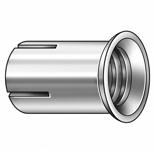 RED HEAD 1/2"13 Flange DropIn Anchor, 1 inL x 1/2 in Dia., 50 PK