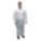 COLLARED DISPOSABLE COVERALLS, PP, ELASTIC CUFFS/ANKLES, SERGED SEAM, WHT, 3XL, 25 PK