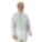 DISPOSABLE LAB COAT, POLYPROPYLENE, WHITE, MANDARIN COLLAR, 25 PK, 2XL