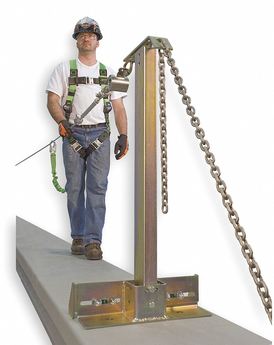 HORIZONTAL LIFELINE SYSTEM, 180 FT LENGTH, TEMPORARY, TIE-OFF, 310 LB CAPACITY