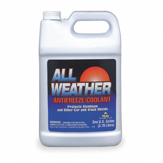 ALL WEATHER Antifreeze Coolant, 1 gal, Dilution Ratio —, 84 Freezing