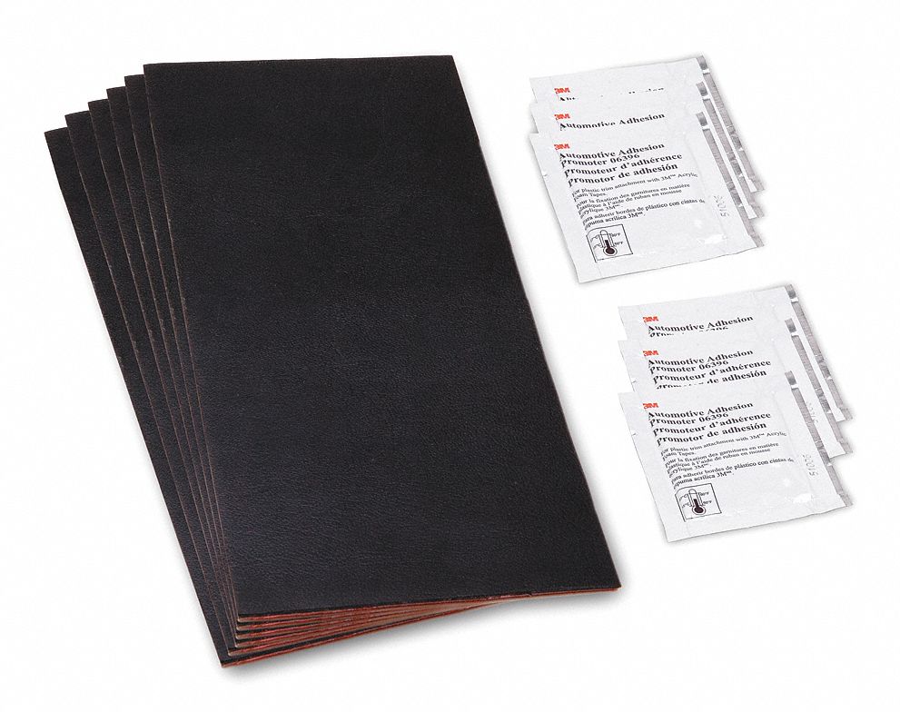 3M, Black, 8 in Lg, Auto Body Repair Patch 2KVC15888 Grainger