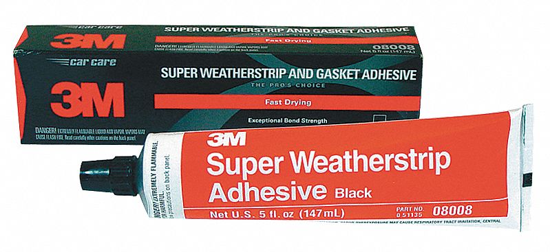 CONSTRUCTION ADHESIVE, 5 FL OZ TUBE, BLACK, SUPER WEATHER STRIPPING