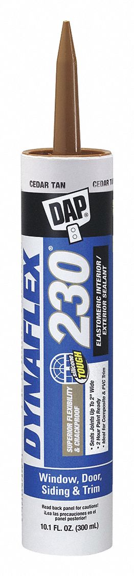 SILICONE ELASTOMERIC SEALANT, DYNAFLEX 230, CEDAR TAN, 10 OZ, CARTRIDGE