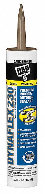 DAP Dark Bronze Caulk, Acrylic, 10.1 oz. Cartridge - 2KVG5|18420 - Grainger