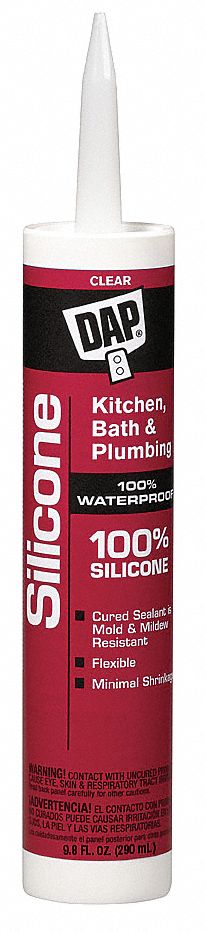DAP, Kitchen, Bath & Plumbing, Clear, Silicone Sealant - 2KVH6|8648 ...