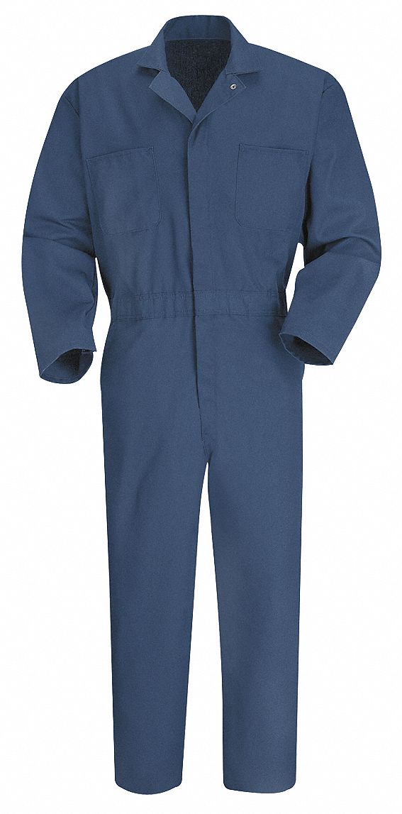 MEN'S CT10 COVERALLS, NAVY, S, 36½ X COTTON/POLYESTER, REGULAR FIT, ZIPPER, 7.25 OZ